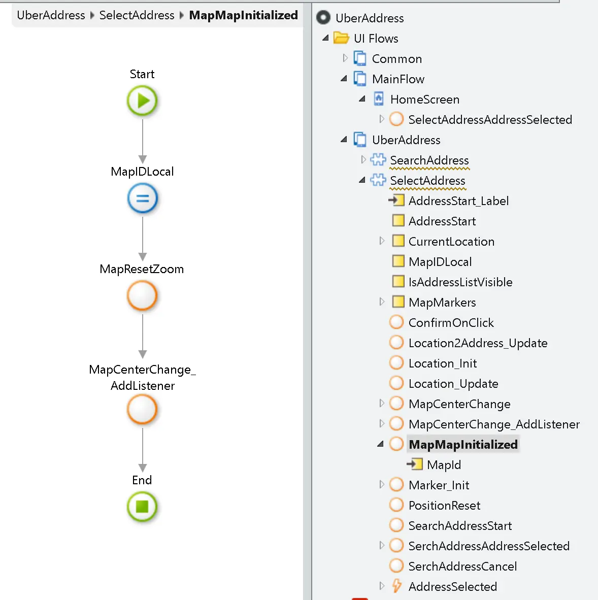 uber like address selector using outsystems