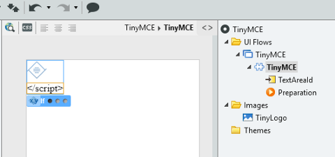 Web block for the component.