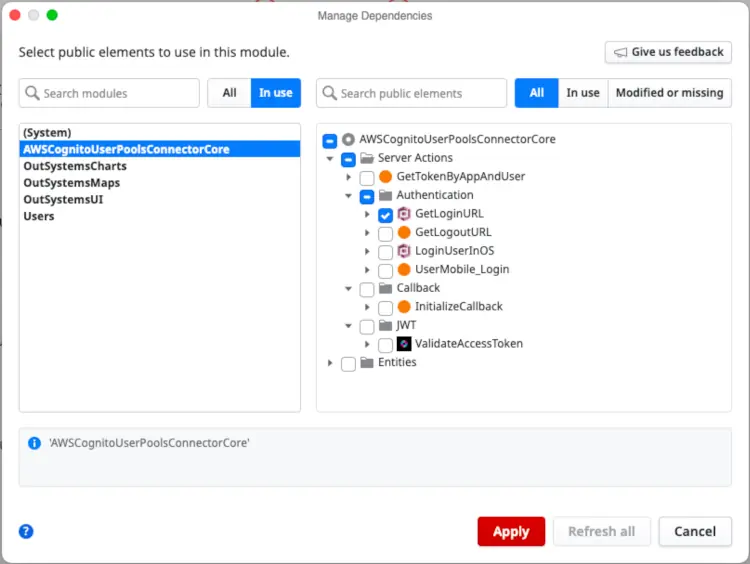 AWS Cognito User Pools Connector Core app