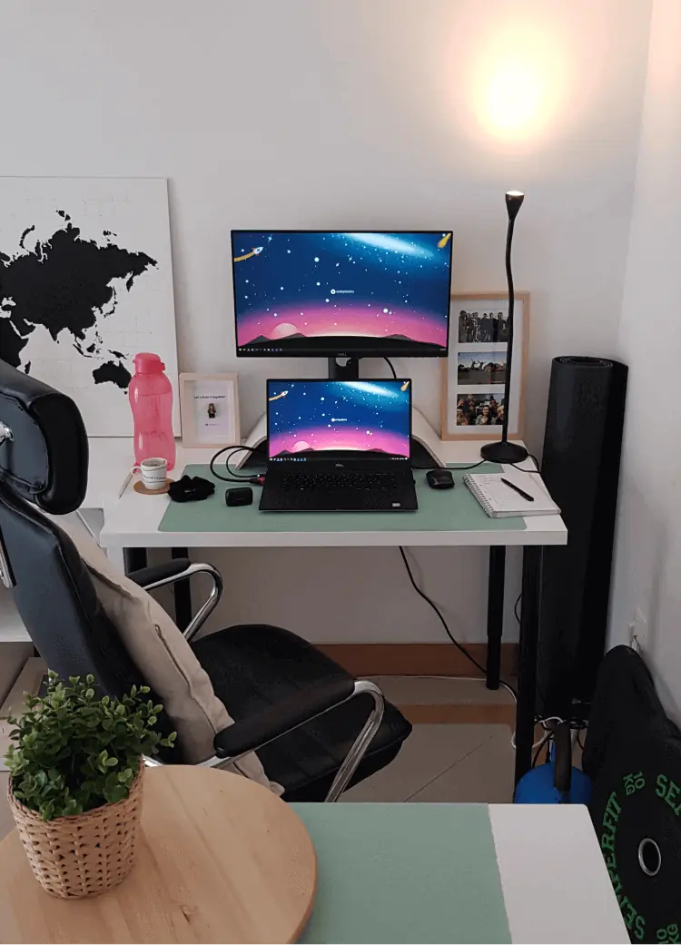 Sara's desk.
