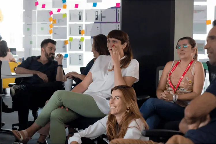 Silvia at the OutSystems office in Lisbon