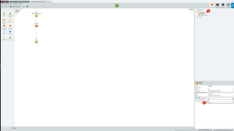 step two to build a light bpt process