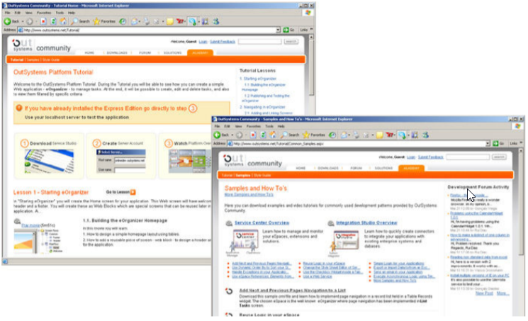 The OutSystems community was very orange in 2007.