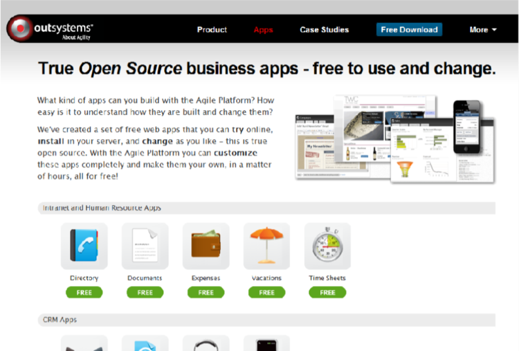 12 applications ranging from HR to CRM.