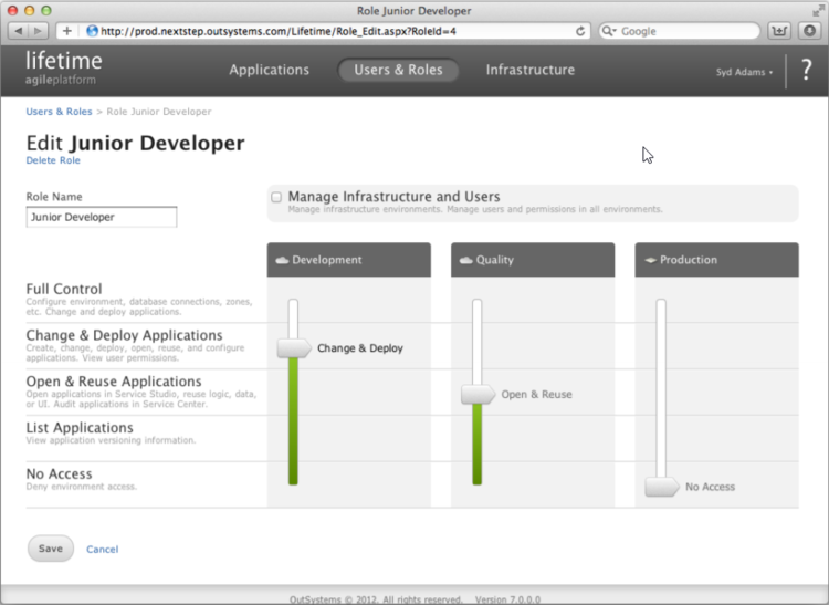 Centrally manage users and security.