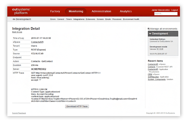 Troubleshooting and monitoring in external integrations.