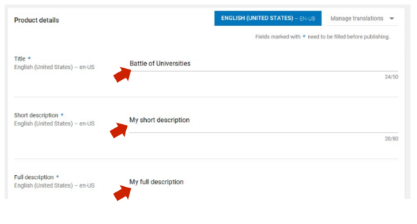 Publishing in app store