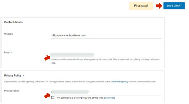 Publishing in app store