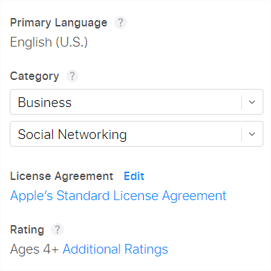 Publishing in app store