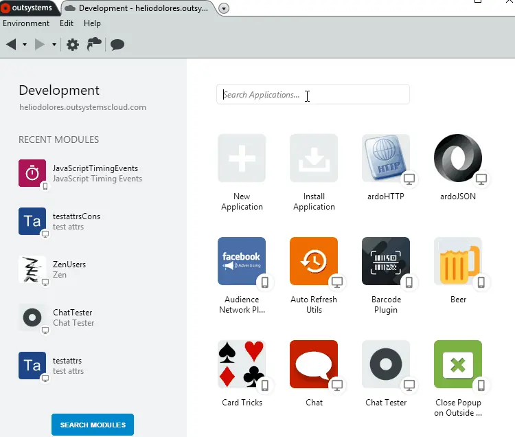 Applications List Screen