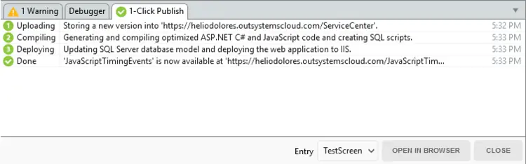 Timestamps of Publish Messages