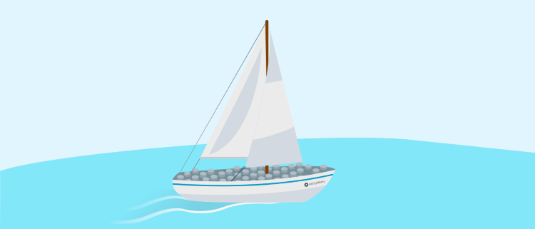 A boat in the water