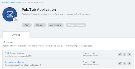 Creating a new module to act as a Subscriber application