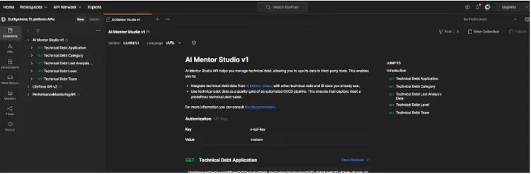 ai mentor studio api available in Postman