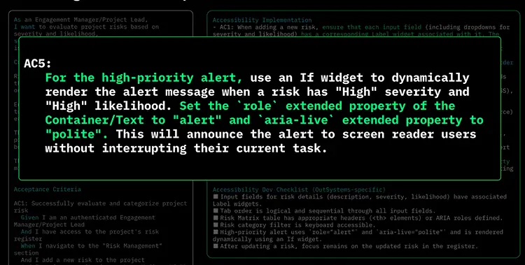 Accessibility checklist instructions