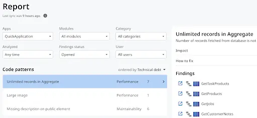 architecture dashboard report