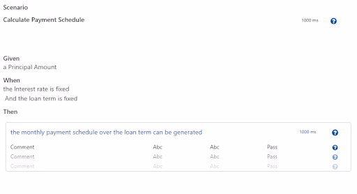 Payment schedule test