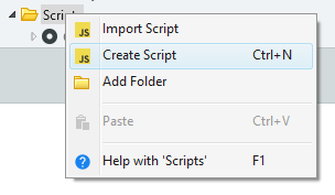 Clicking on the Create Script option in the OutSystems platform.