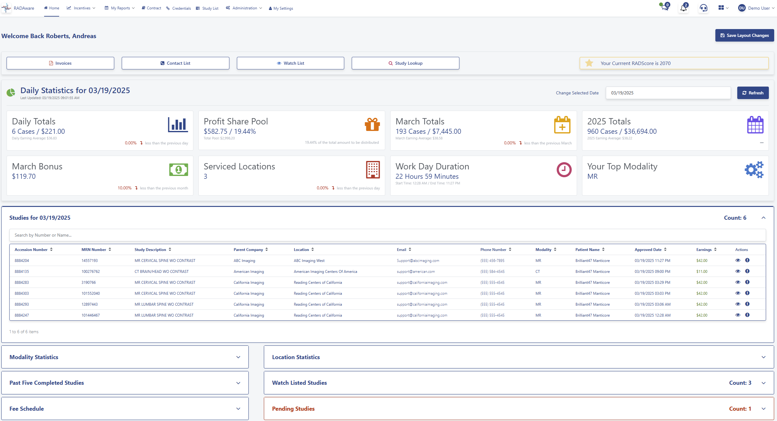 RADAwareScreenSample