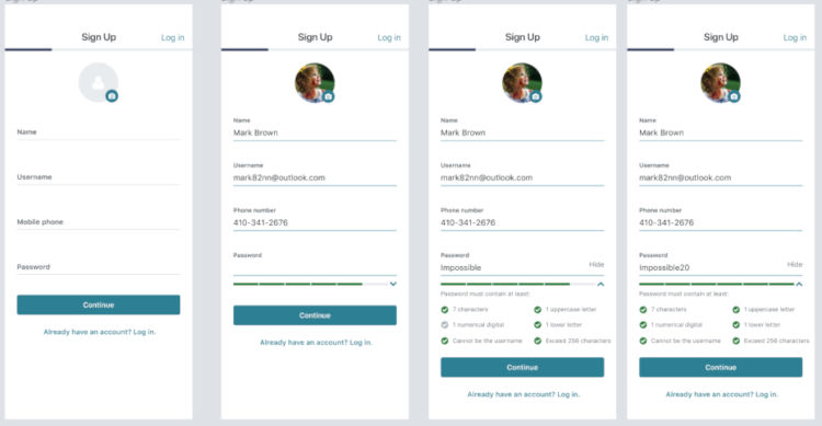 example of a customer onboarding app