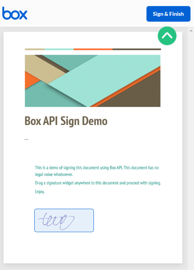 Box API sign demo