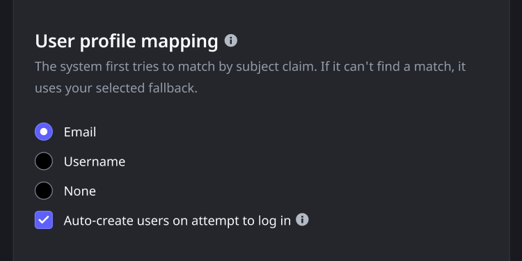 Introducing ODC user profile matching for external IdPs
