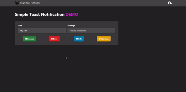 simple vanilla javascript toast notification library -... Simple Toast Notification - Overview (O11) | OutSystems