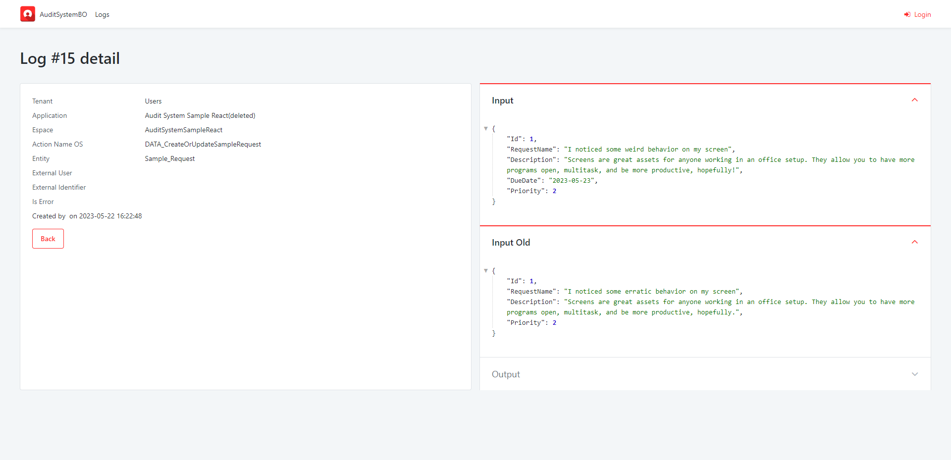 Audit System Console React - Overview (O11) | OutSystems