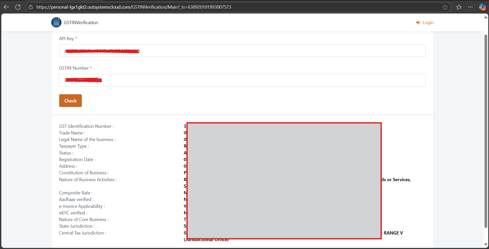 GSTIN Verification - Overview (O11) | OutSystems