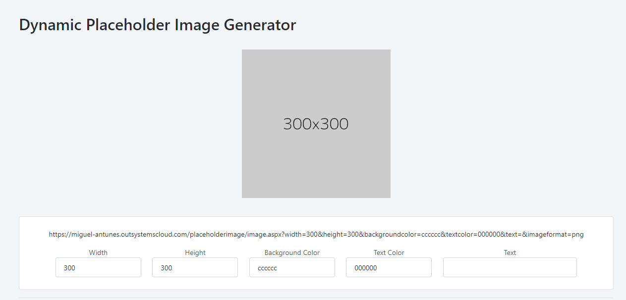 Random Placeholder Placeholder Image Generator - Overview (O11) | OutSystems