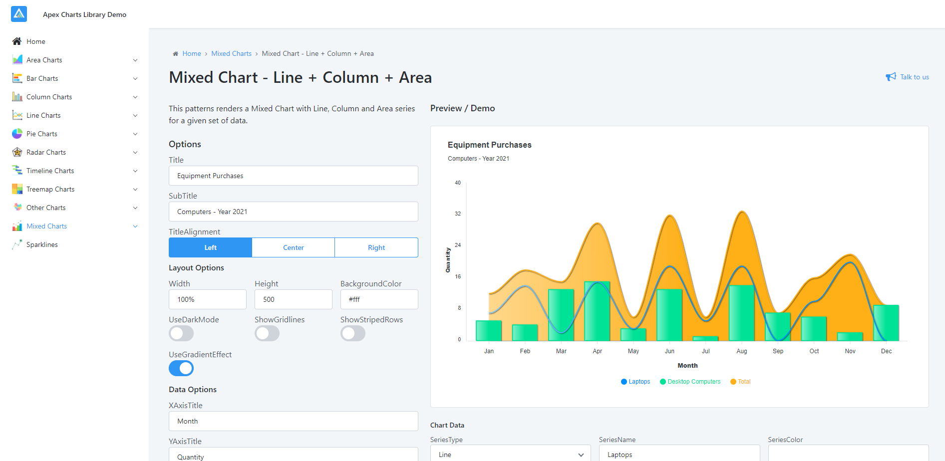 Apex Charts Library - Overview (O11) | OutSystems