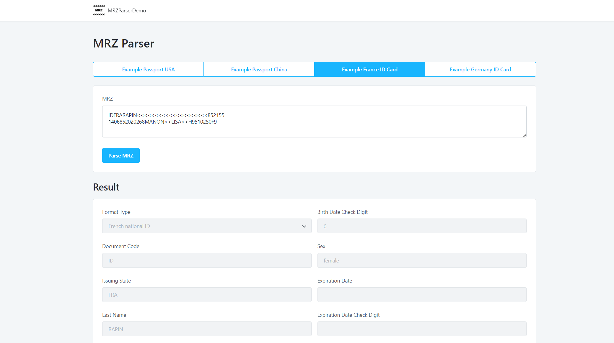 MRZ Parser - Overview (O11) | OutSystems