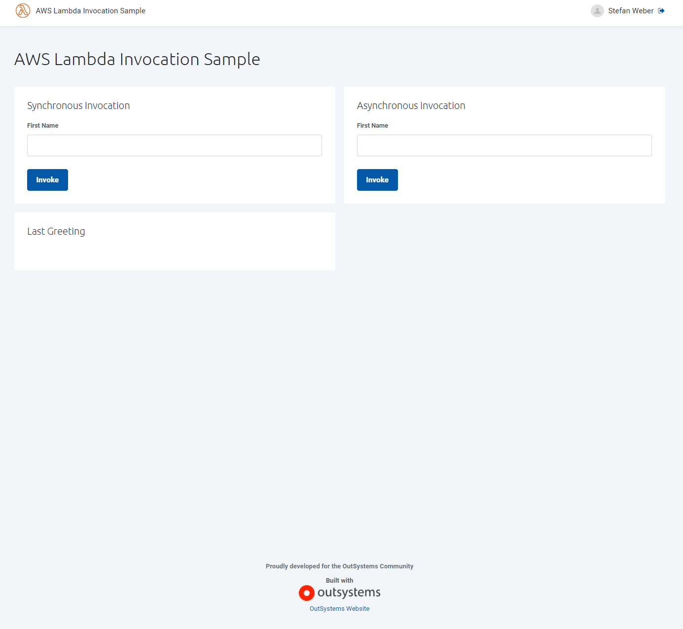 Lambda Invocation Sample - Overview (O11) | OutSystems