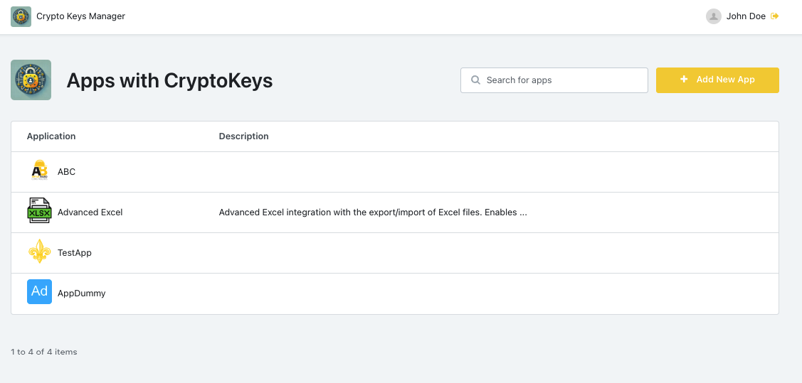 Sample Crypto Keys Crypto Keys Manager - Overview (O11) | OutSystems
