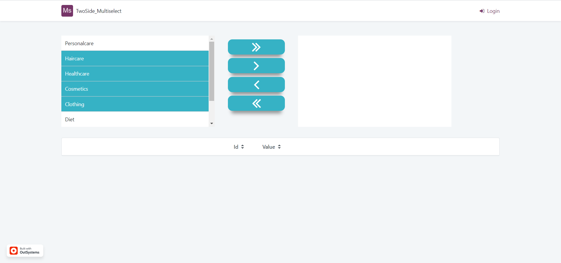 Two-side Multi Select - Overview (O11) | OutSystems