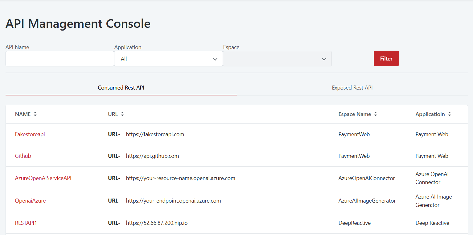 API Management Console - Overview (O11) | OutSystems