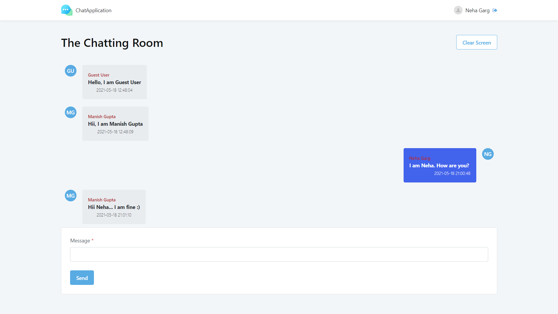 Simple Reactive Chat App - Sample - Overview (O11) | OutSystems