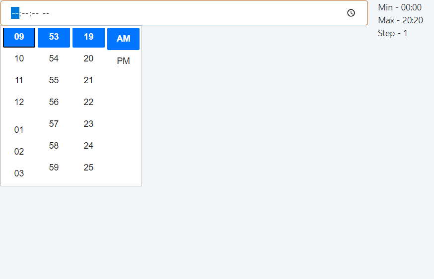 HTML Time Picker - Overview (O11) | OutSystems
