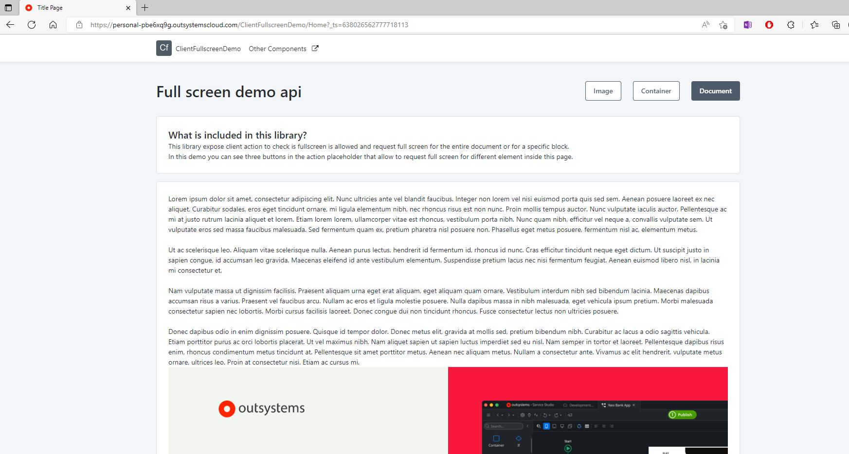 Client FullScreen - Overview (O11) | OutSystems