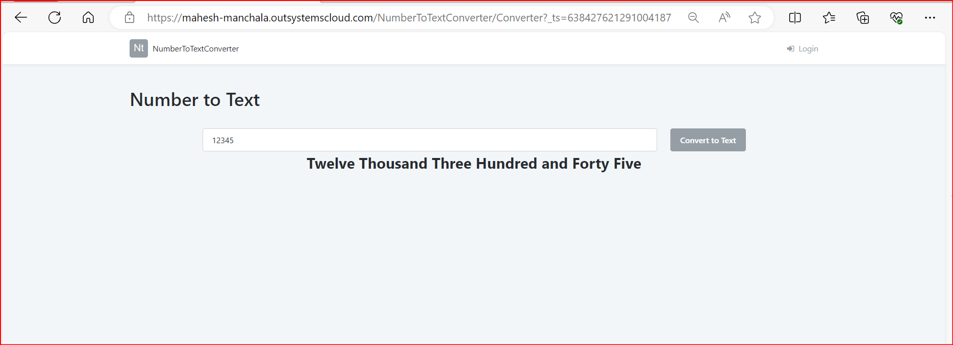 NumberToText - Overview (O11) | OutSystems