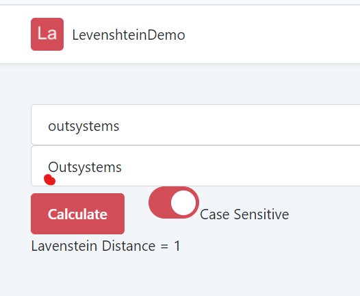 String Similarity - Lavenstein - Overview (O11) | OutSystems