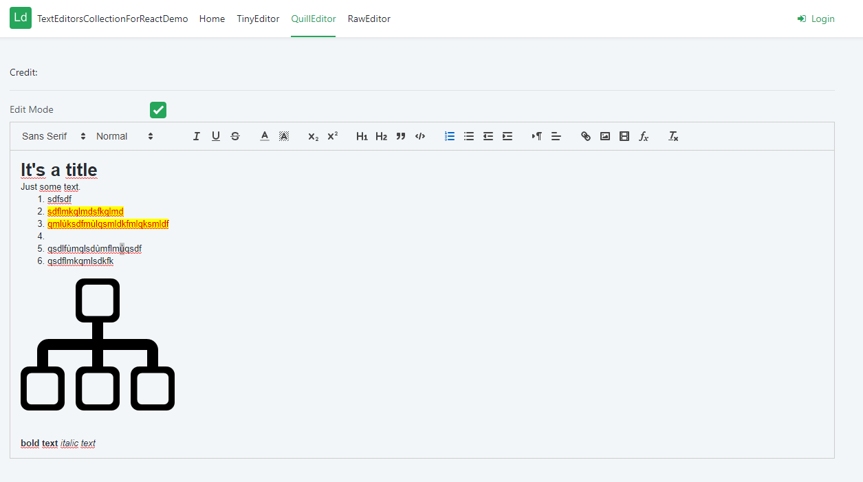 Text Editor Widgets Collection For Reactive Web - Overview (O11 ...