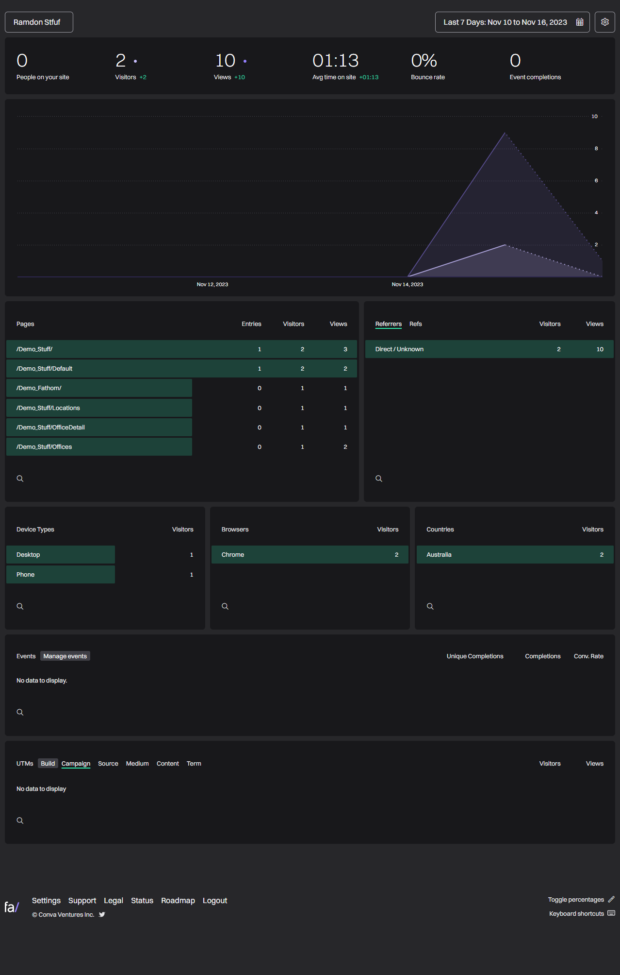 Fathom Analytics - Overview (O11) | OutSystems