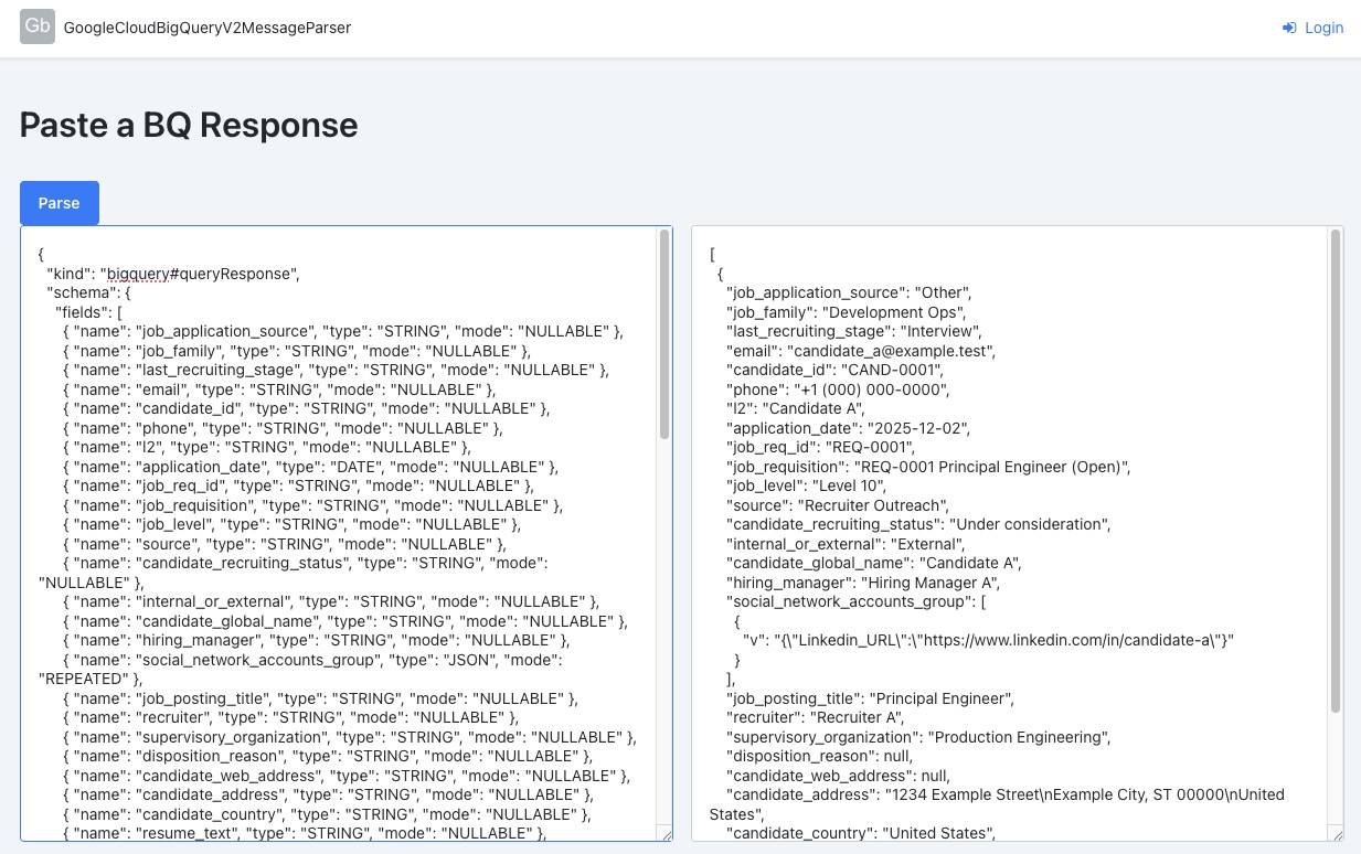 Google Big Query V2 MessageParser - Overview (O11) | OutSystems