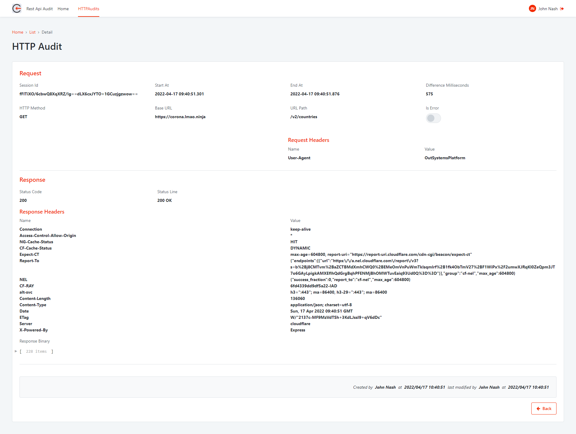 Rest API Audit - Overview (O11) | OutSystems