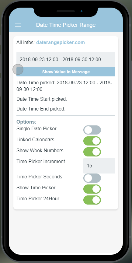 Date Time Picker Range - Overview (O11) | OutSystems