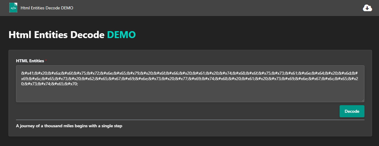 Html Entities Decode - Overview (O11) | OutSystems