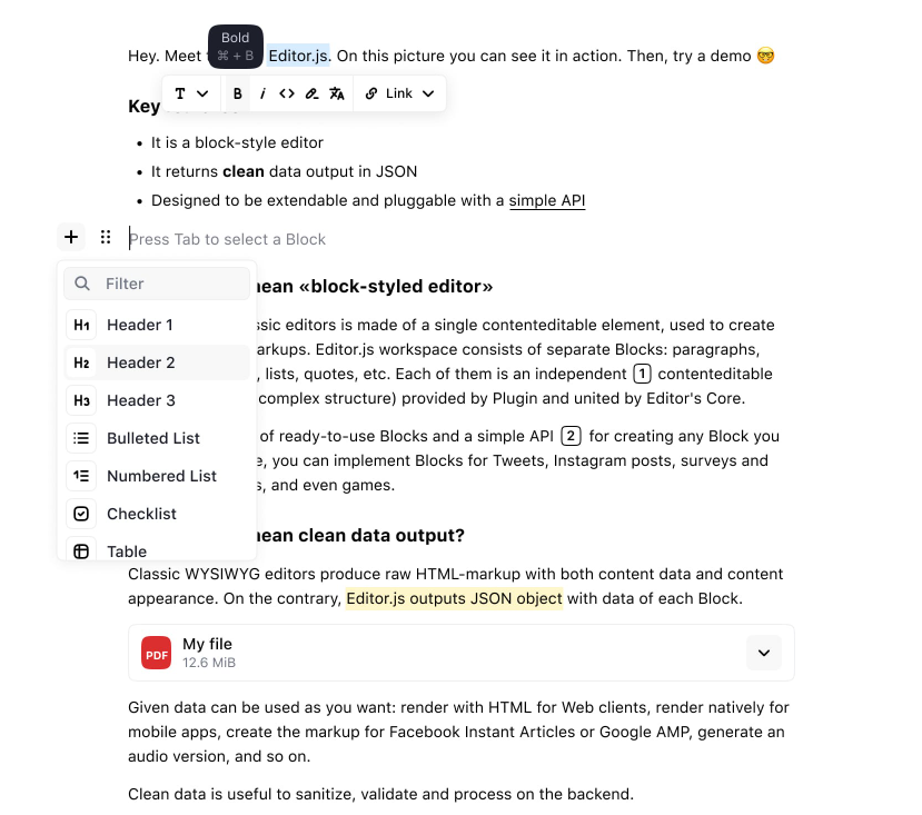 EditorJS - Overview (O11) | OutSystems