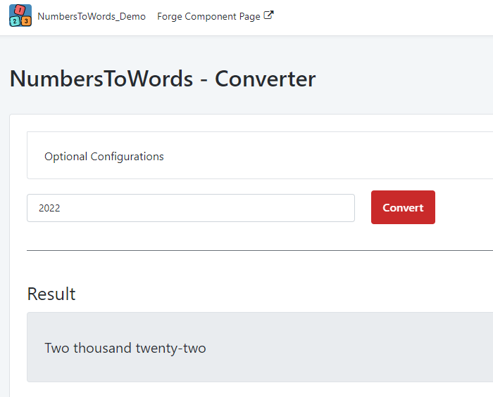 NumbersToWords - Overview (O11) | OutSystems