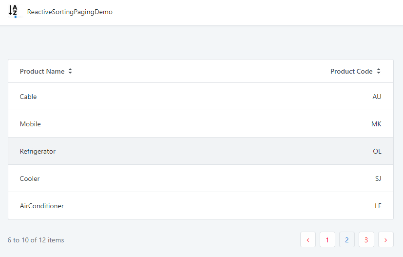 Reactive Sorting Paging Demo Example - Overview (O11) | OutSystems
